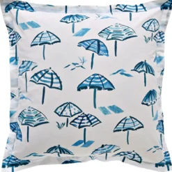 BecquetTaie d'oreiller coton PARASOL - bleu