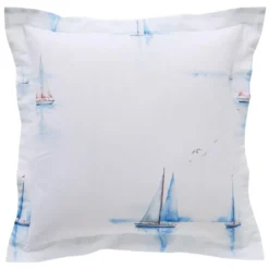 BecquetTaie d'oreiller coton MAREE HAUTE - bleu