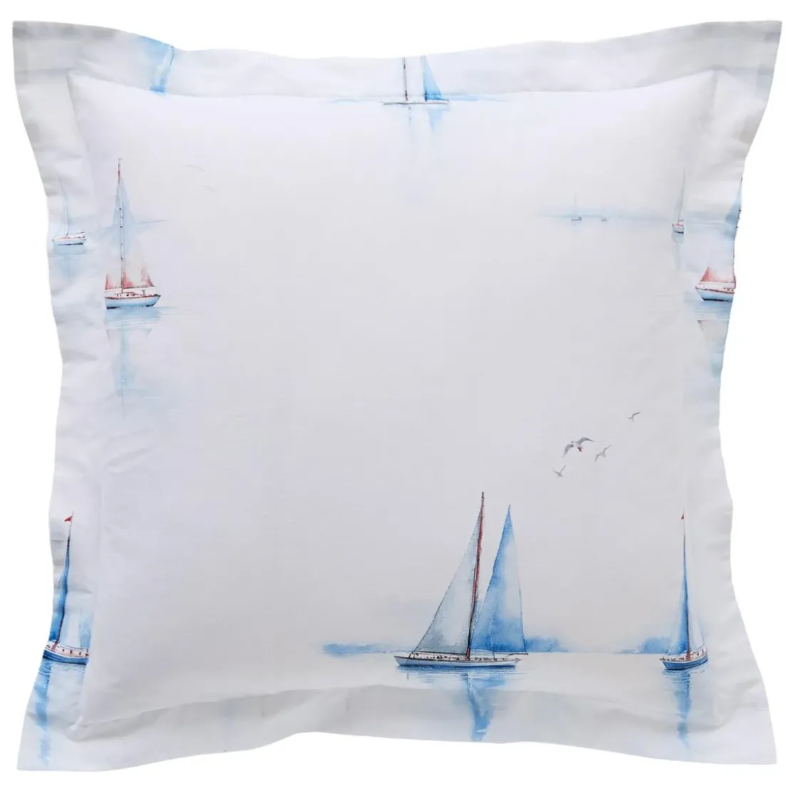 BecquetTaie d'oreiller coton MAREE HAUTE - bleu