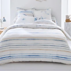 BecquetTaie d'oreiller coton MAREE HAUTE - bleu