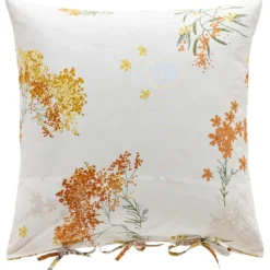 BecquetTaie d'oreiller coton blanc réversible motif floral multicolore - Collection BOUQUET