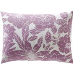 BecquetTaie d'oreiller double face en coton POETIQUE à motifs fleuris violet