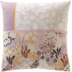 BecquetTaie d'oreiller double face en coton POETIQUE à motifs fleuris violet