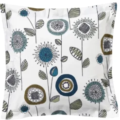 BecquetTaie d’oreiller en coton blanche à motif floral - FIFTY