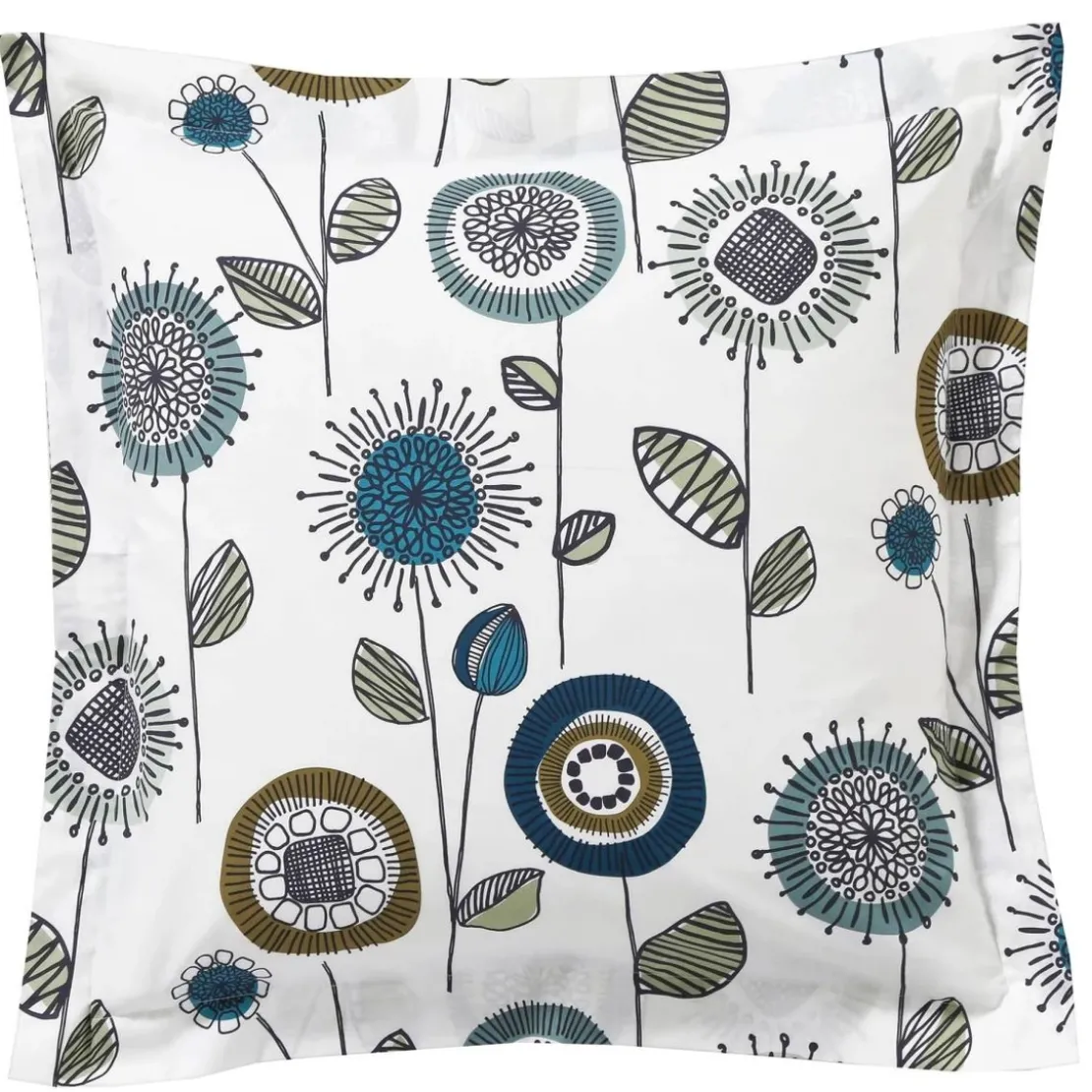 BecquetTaie d’oreiller en coton blanche à motif floral - FIFTY