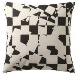 BecquetTaie d'oreiller en coton Sac DAMIERS - beige /noir