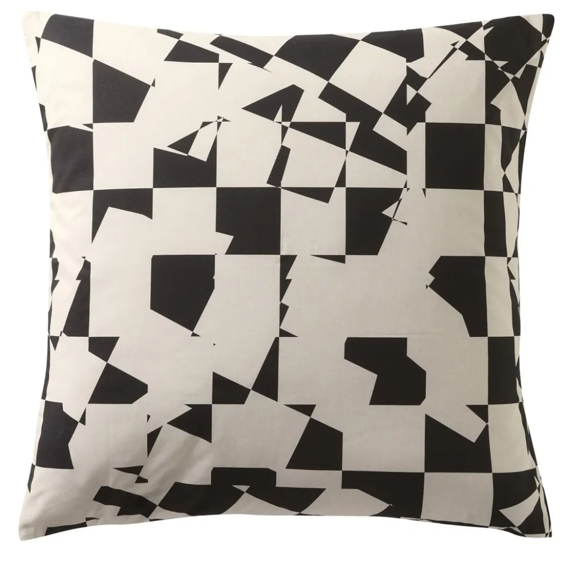 BecquetTaie d'oreiller en coton Sac DAMIERS - beige /noir