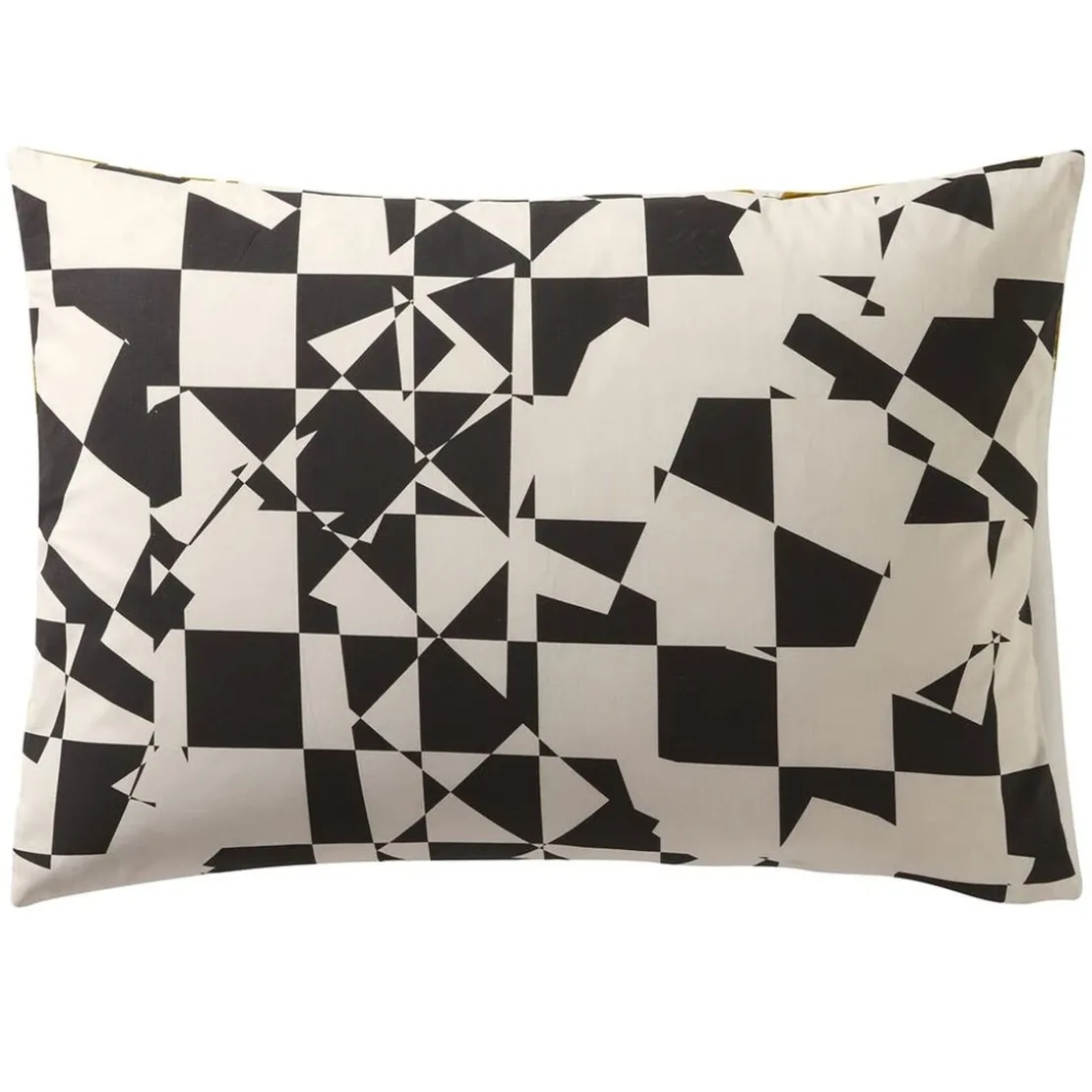 BecquetTaie d'oreiller en coton Sac DAMIERS - beige /noir