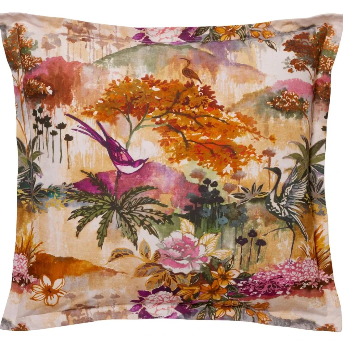 BecquetTaie d'oreiller en coton multicolore - JARDIN D'ASIE