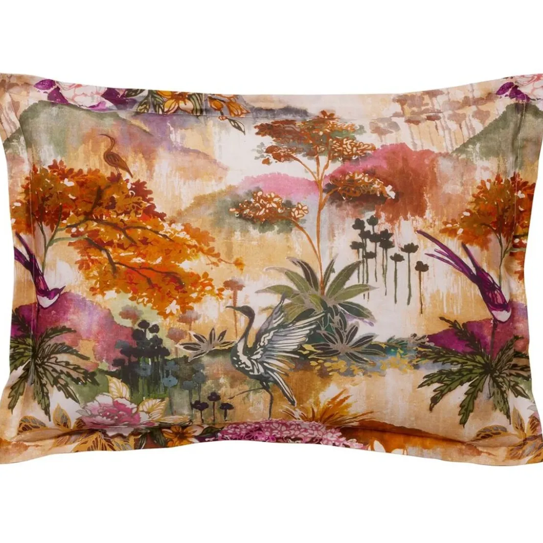 BecquetTaie d'oreiller en coton multicolore - JARDIN D'ASIE