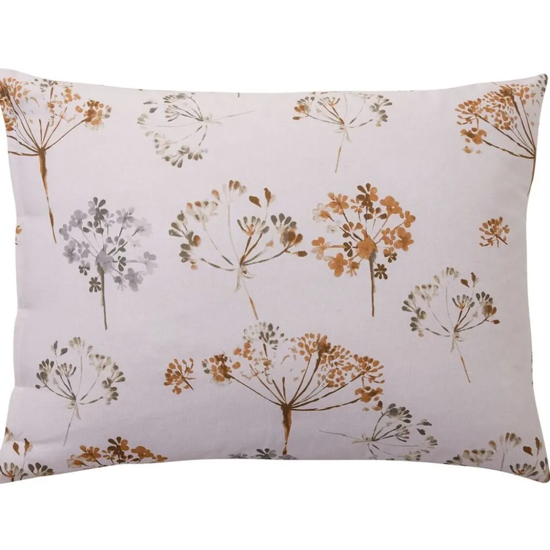 BecquetTaie d’oreiller en coton écru réversible motif floral - FLEURAISON