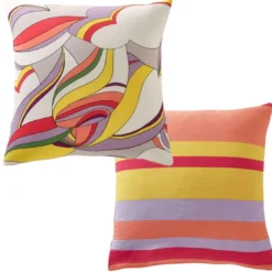 BecquetTaie d'oreiller en coton multicolore réversible - REVIVAL PALMS