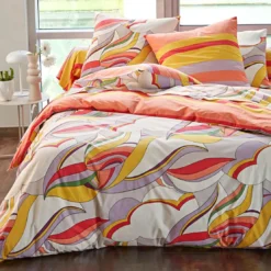 BecquetTaie d'oreiller en coton multicolore réversible - REVIVAL PALMS