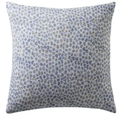 BecquetTaie d'oreiller en coton blanc à motif léopard bleu et doré - SAFARI