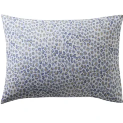 BecquetTaie d'oreiller en coton blanc à motif léopard bleu et doré - SAFARI