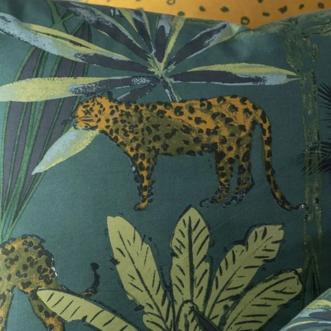 BecquetTaie d'oreiller en coton TROPICAL - vert foncé