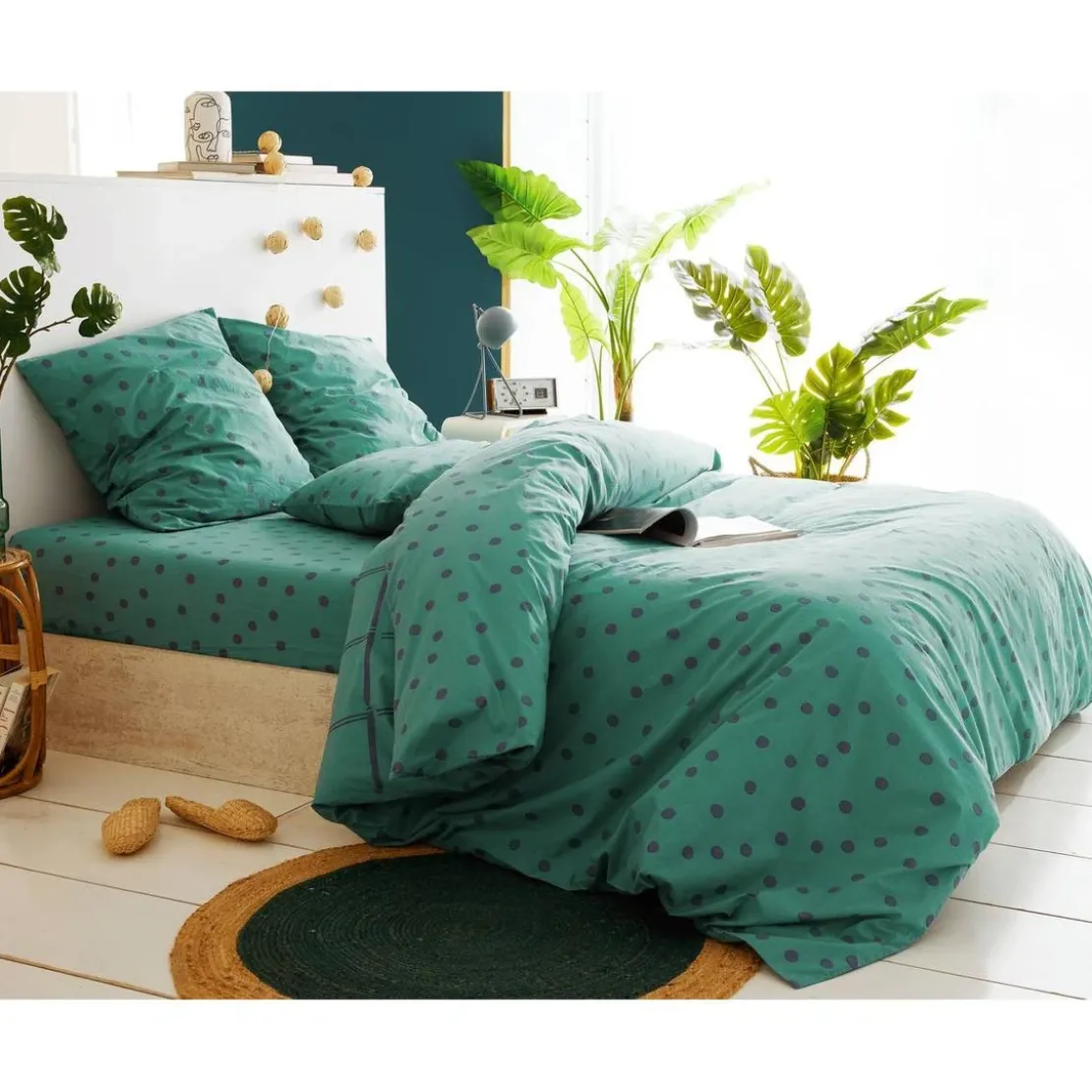 BecquetTaie d'oreiller en coton MAX menthe