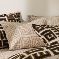 BecquetTaie d'oreiller en coton beige - NAKUPENDA