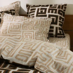 BecquetTaie d'oreiller en coton beige - NAKUPENDA