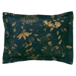 BecquetTaie d'oreiller en coton bleu nuit à motif floral - JARDIN EXTRAORDINAIRE