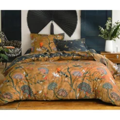BecquetTaie d'oreiller en coton bleu nuit à motif floral - JARDIN EXTRAORDINAIRE