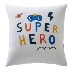 BecquetTaie d'oreiller enfant en coton écru - SUPER HEROS