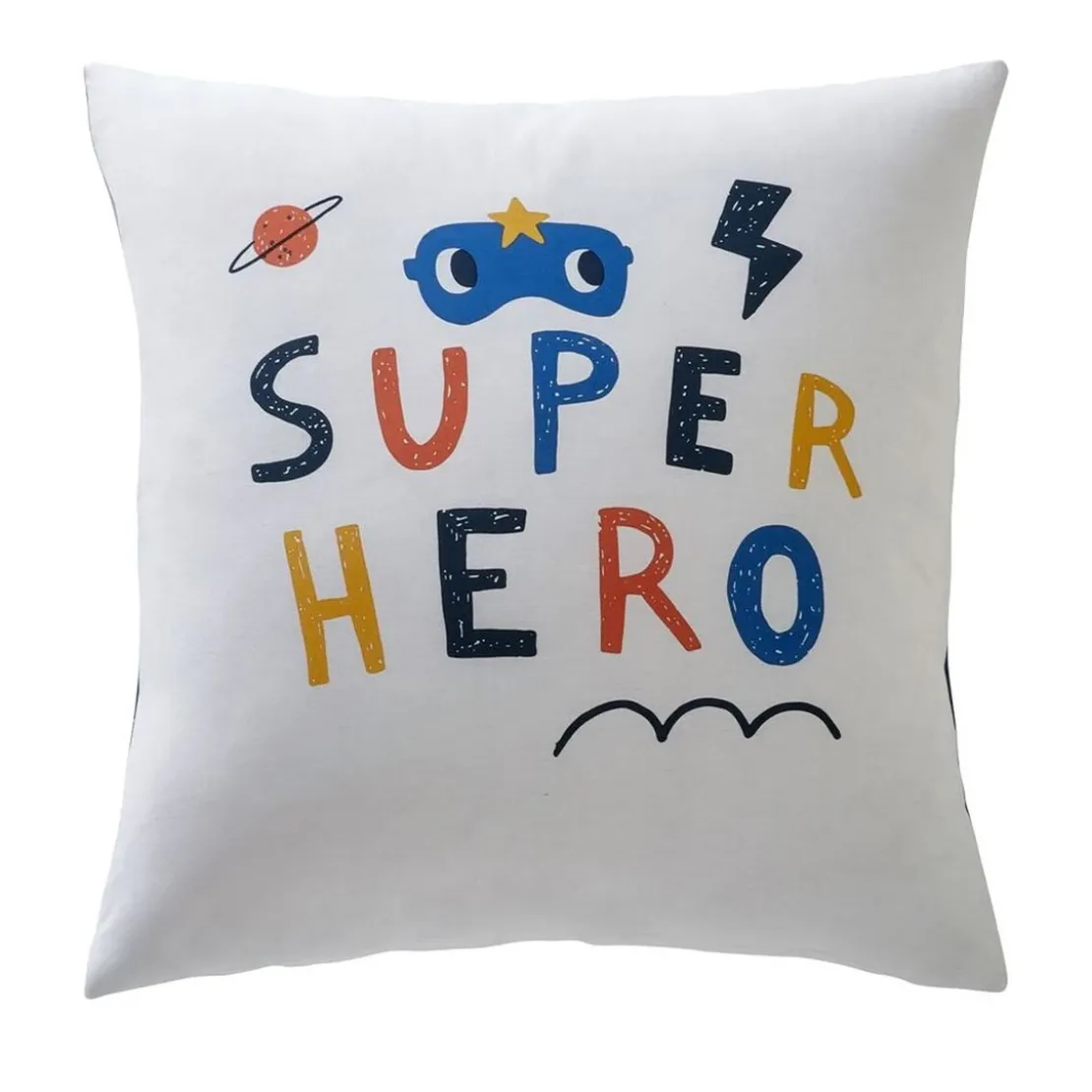 BecquetTaie d'oreiller enfant en coton écru - SUPER HEROS