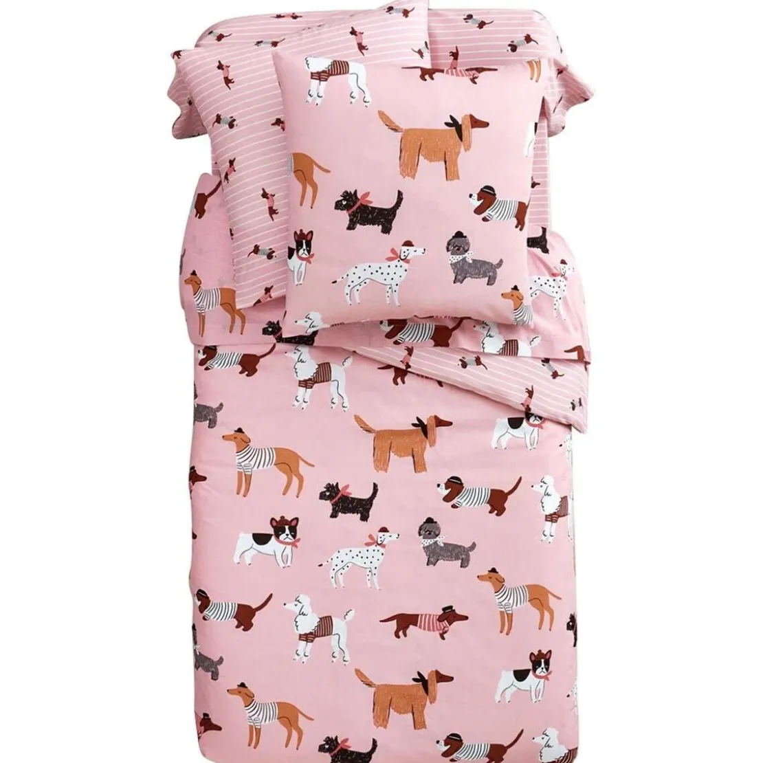 BecquetTaie d'oreiller enfant en coton rose vieux rose - CHIEN CHIC