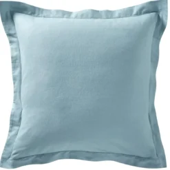 BecquetTaie d'oreiller en flanelle unie LAUREAT bleu glacier