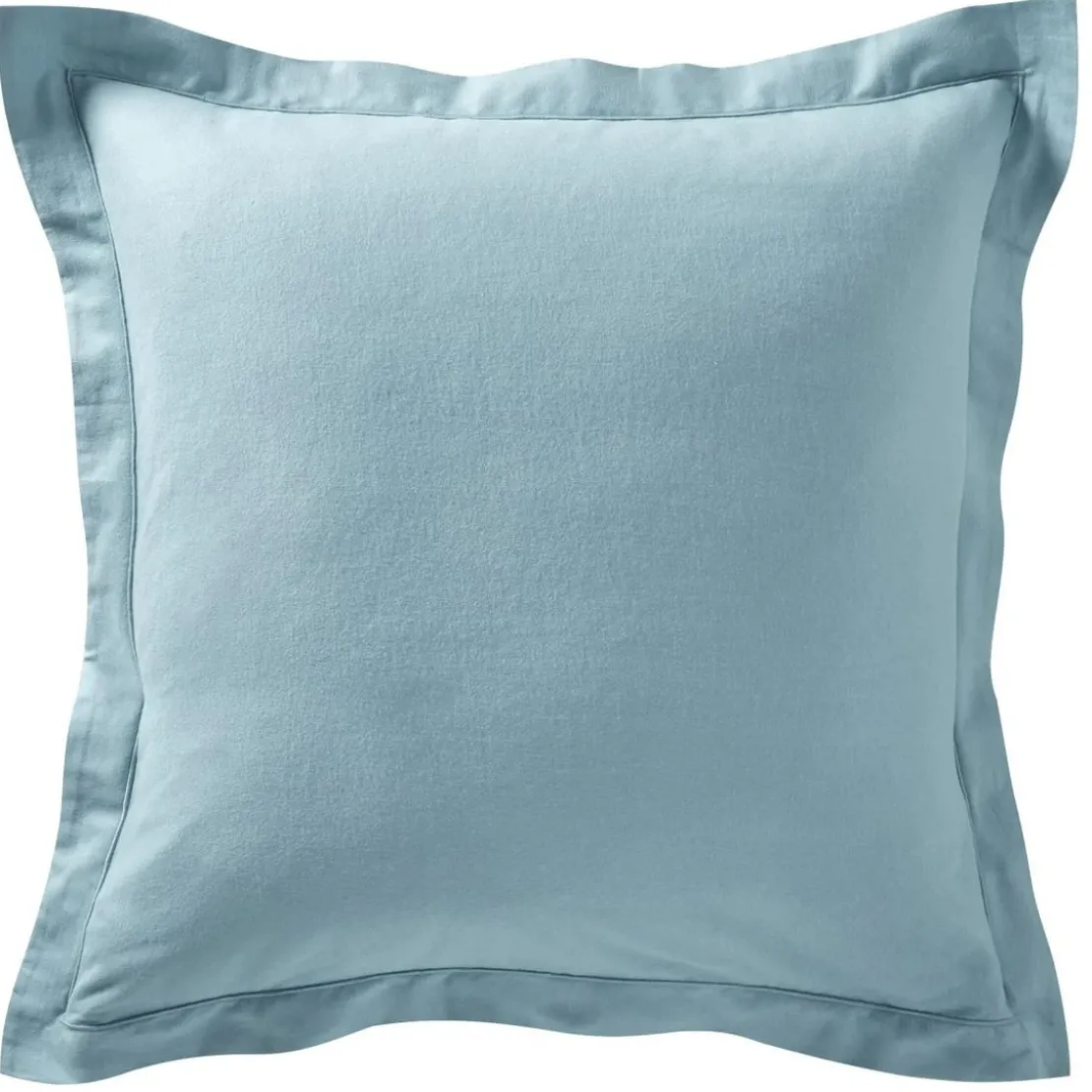 BecquetTaie d'oreiller en flanelle unie LAUREAT bleu glacier