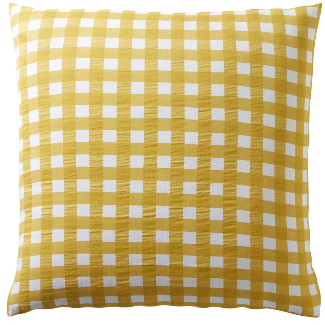 BecquetTaie d'oreiller en gaze de coton jaune maïs - VICHY