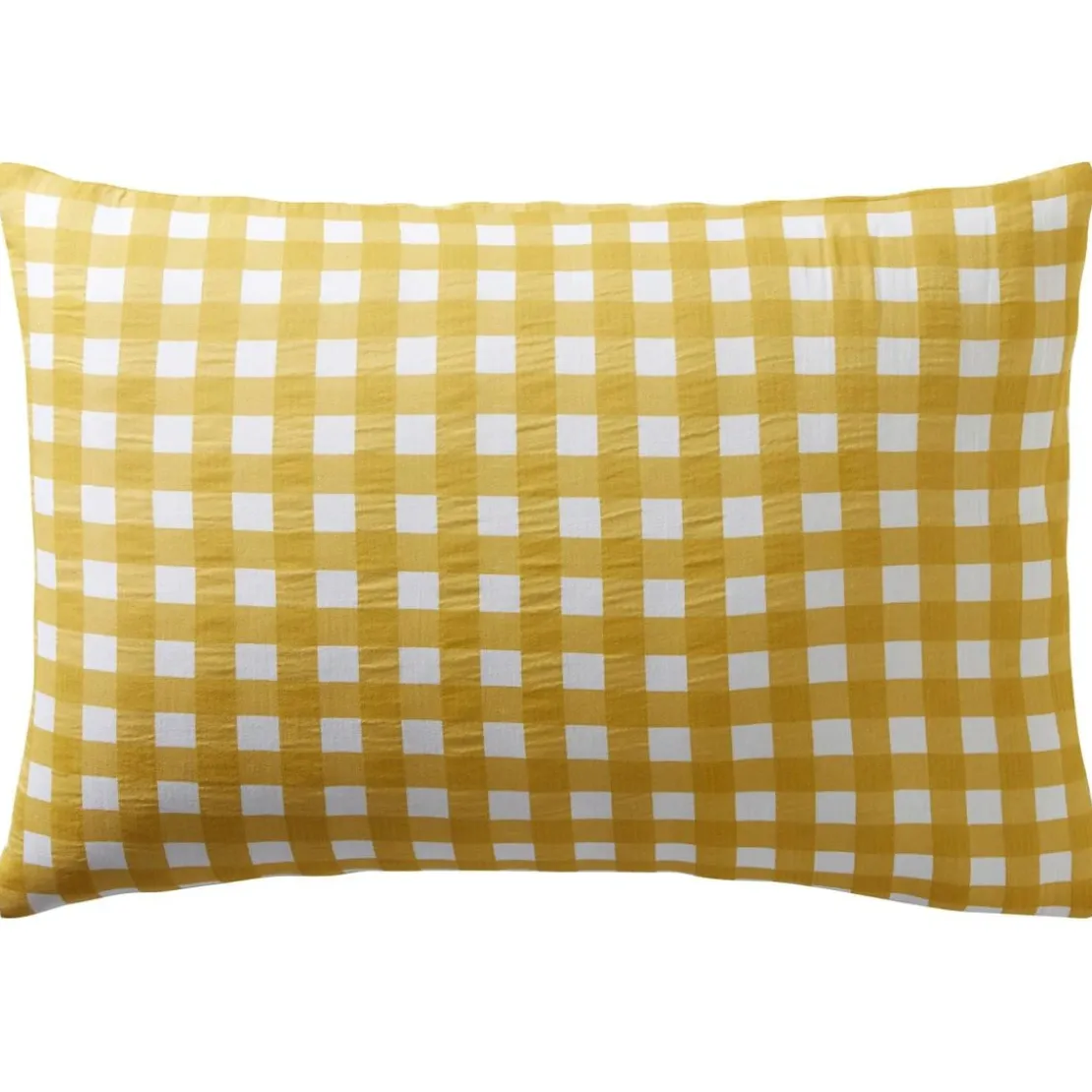 BecquetTaie d'oreiller en gaze de coton jaune maïs - VICHY