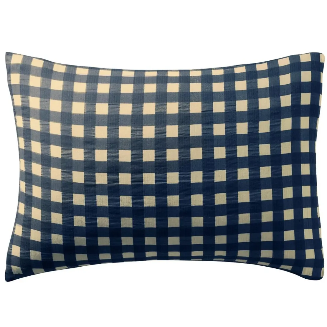 BecquetTaie d'oreiller en gaze de coton bleu - VICHY