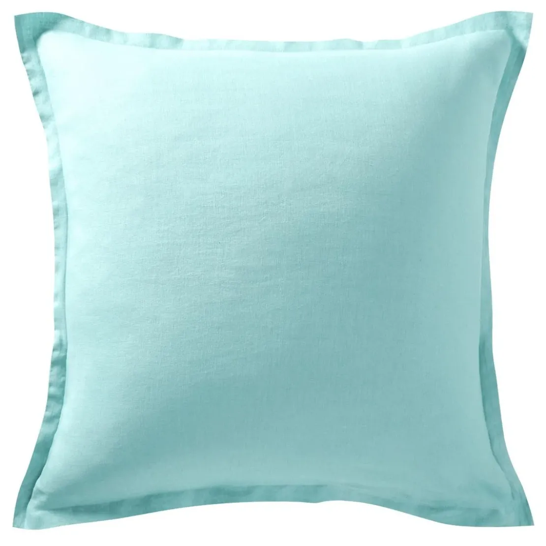 BecquetTaie d'oreiller en lin lavé uni LAUREAT bleu aqua