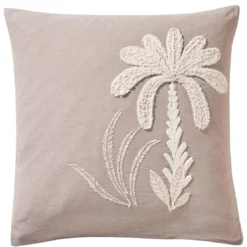 BecquetTaie d'oreiller en percale de coton PORTE DU DESERT - gris