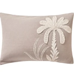 BecquetTaie d'oreiller en percale de coton PORTE DU DESERT - gris