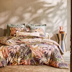 BecquetTaie d'oreiller en satin de coton réversible HACIENDA - brun