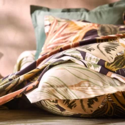 BecquetTaie d'oreiller en satin de coton réversible HACIENDA - brun