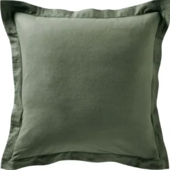 BecquetTaie d'oreiller FLANELLE UNI - vert kaki
