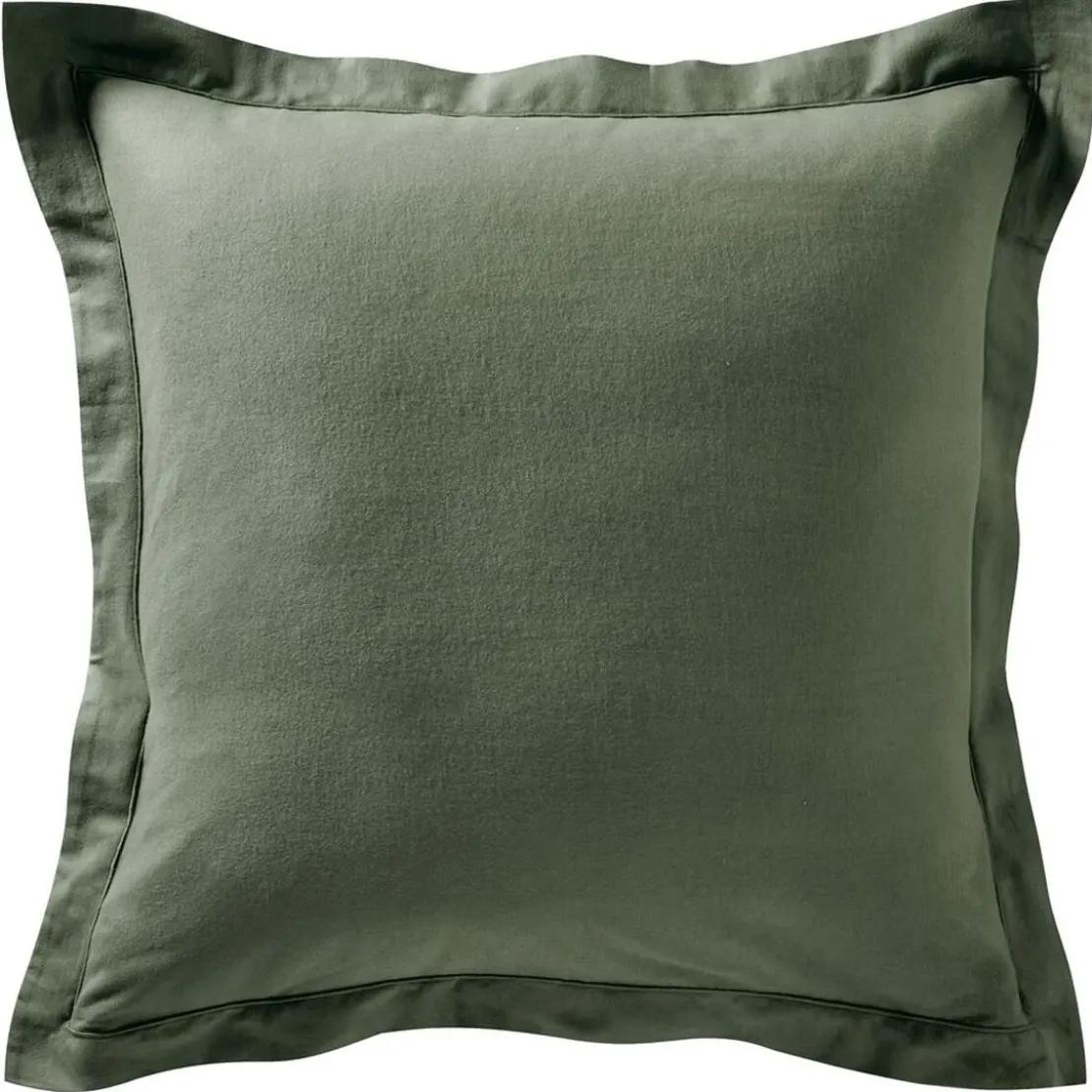 BecquetTaie d'oreiller FLANELLE UNI - vert kaki