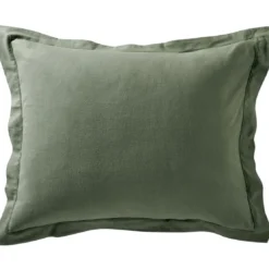 BecquetTaie d'oreiller FLANELLE UNI - vert kaki