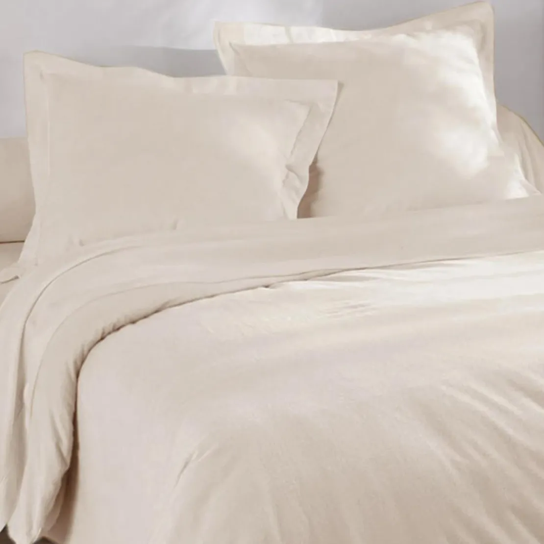 BecquetTaie d'oreiller FLANELLE UNI - blanc craie