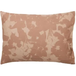 BecquetTaie d'oreiller flanelle terracotta réversible motif floral - Collection NOTE D'OR