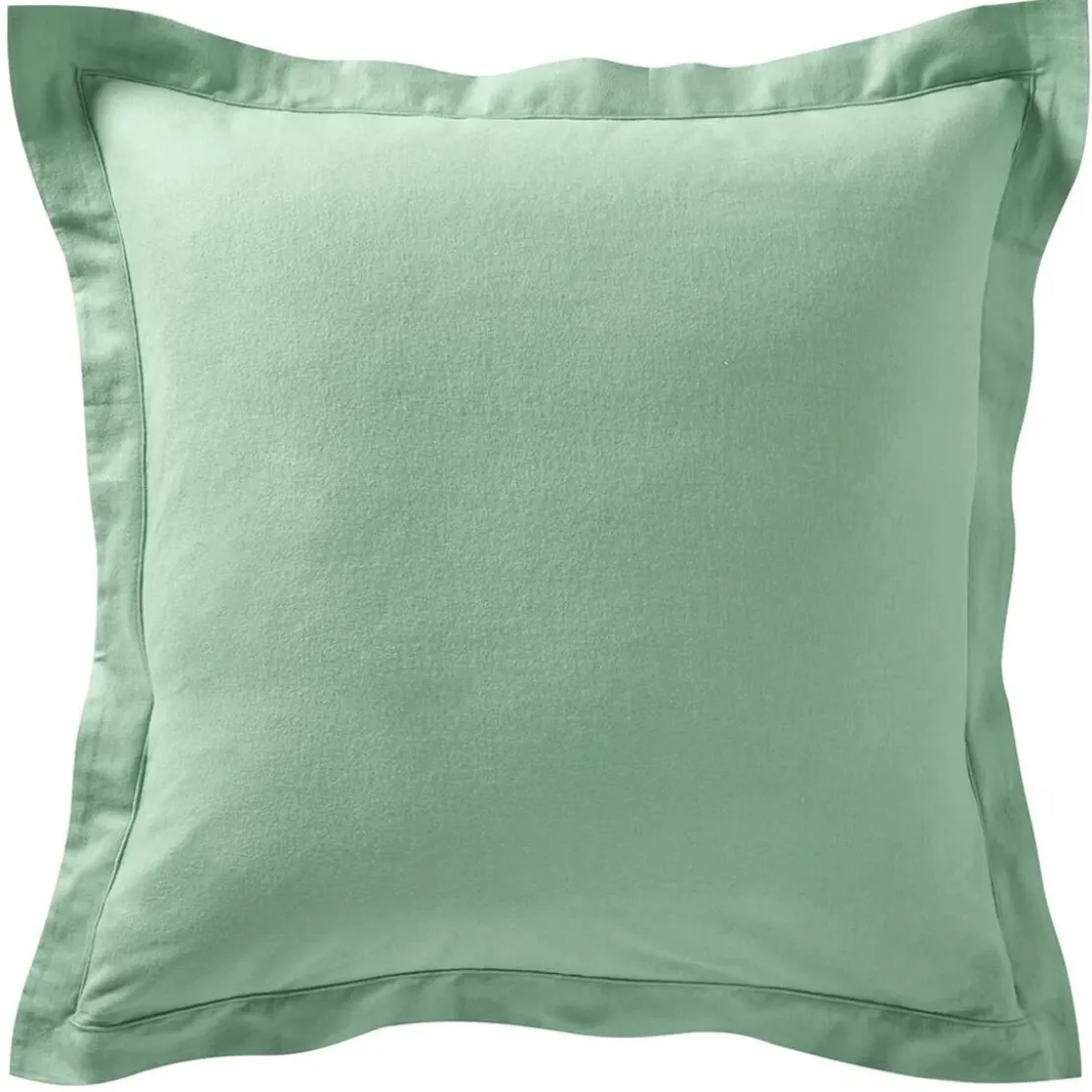 BecquetTaie d'oreiller FLANELLE UNI - vert amande