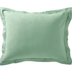 BecquetTaie d'oreiller FLANELLE UNI - vert amande