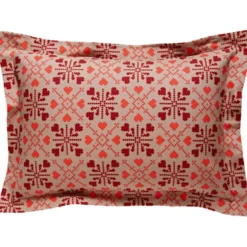 BecquetTaie d'oreiller flanelle SAUT DE BICHES - rouge