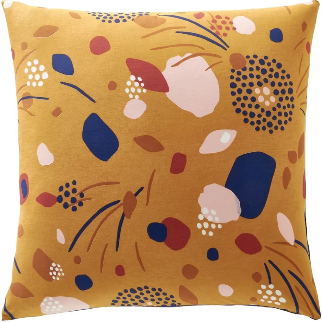 BecquetTaie d'oreiller MELBA jaune ocre en coton
