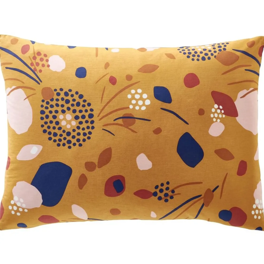 BecquetTaie d'oreiller MELBA jaune ocre en coton