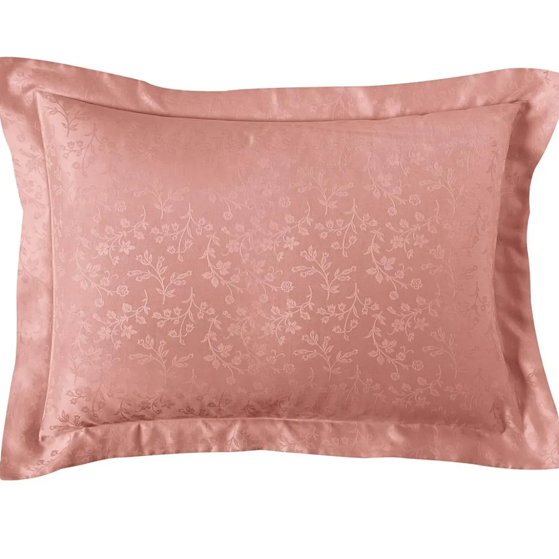 BecquetTaie d'oreiller ou de traversin en satin de coton rose poudré - SUZANNA