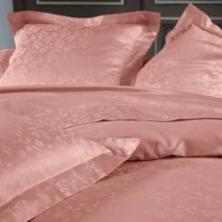 BecquetTaie d'oreiller ou de traversin en satin de coton rose poudré - SUZANNA